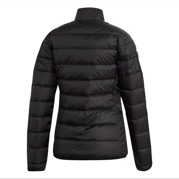 NWT Adidas ESSENTIALS DOWN JACKET Coat Black Puffer Medium PRICE FIRM - Picture 8 of 16